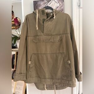 American Eagle Cargo Jacket pullover Size Small Army green
